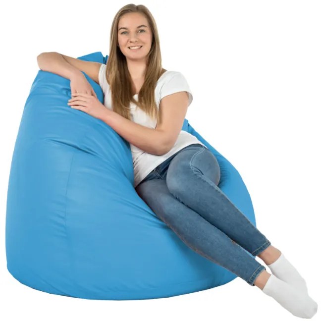 Sedací vak SAKO blankitný ekokoža