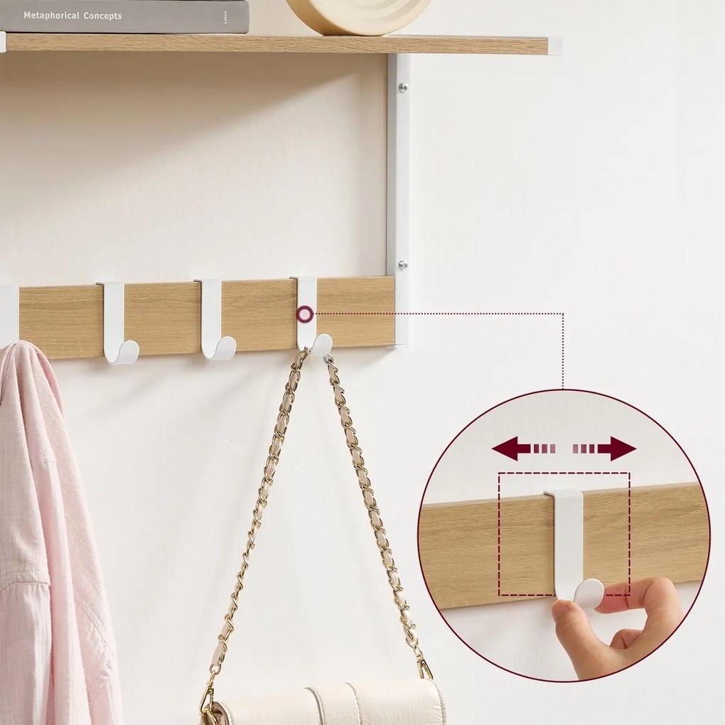 Sada nástenných políc E1083 WT, biela, 2 ks