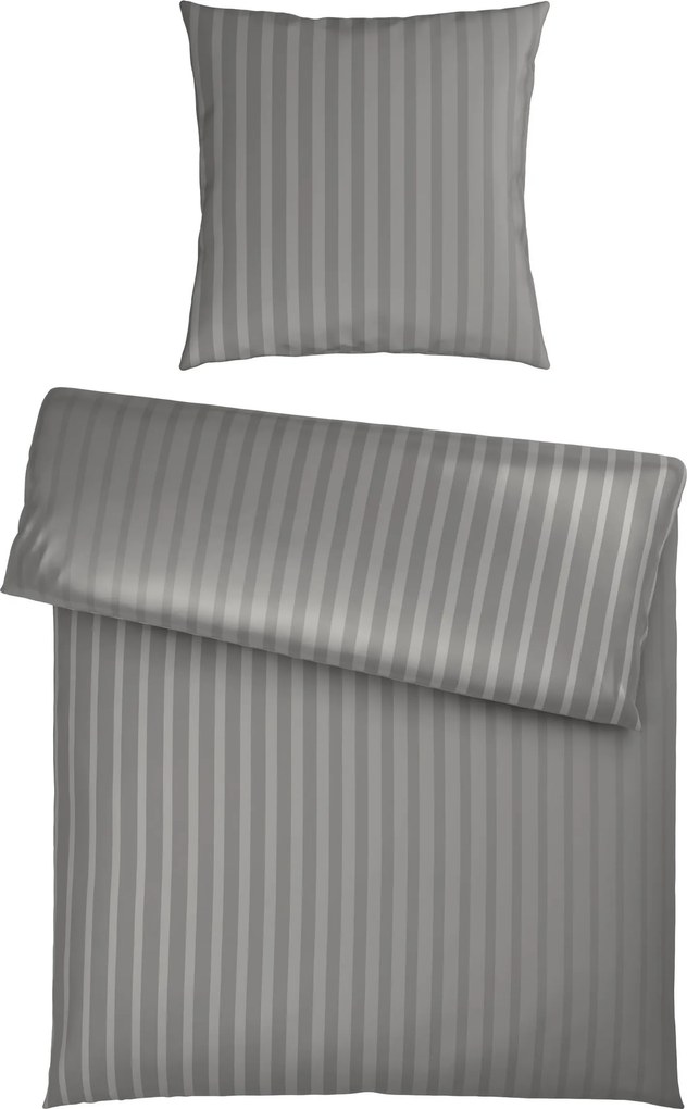 XXXLutz POSTEĽNÁ BIELIZEŇ satén strieborná 135/200 cm Dieter Knoll - Online Only bytové doplnky - 008105035301