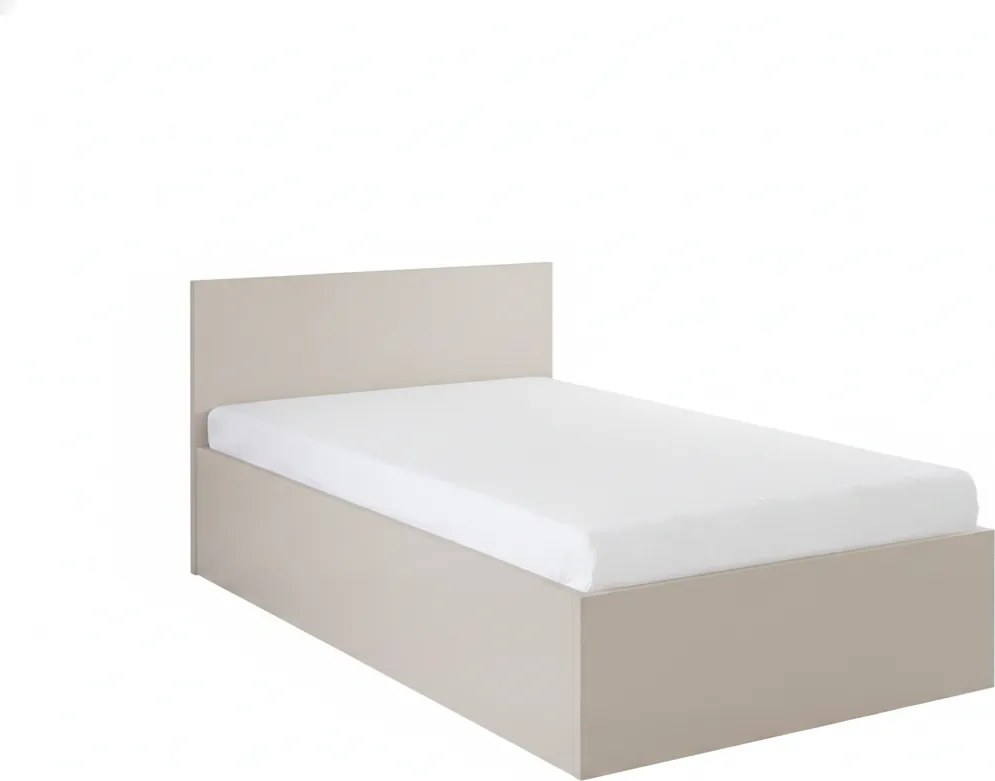 Posteľ SOFIA 80 x 200 cm, kašmírovo béžová Rošt: Bez roštu, Matrac: Matrac DELUXE 10 cm
