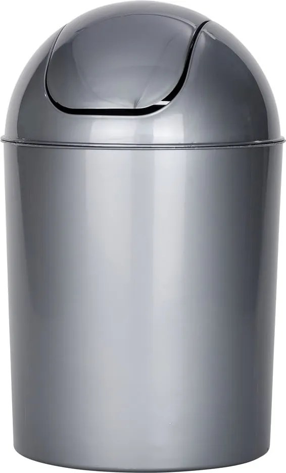 Sivý plastový odpadkový kôš 6 l Economic – Wenko