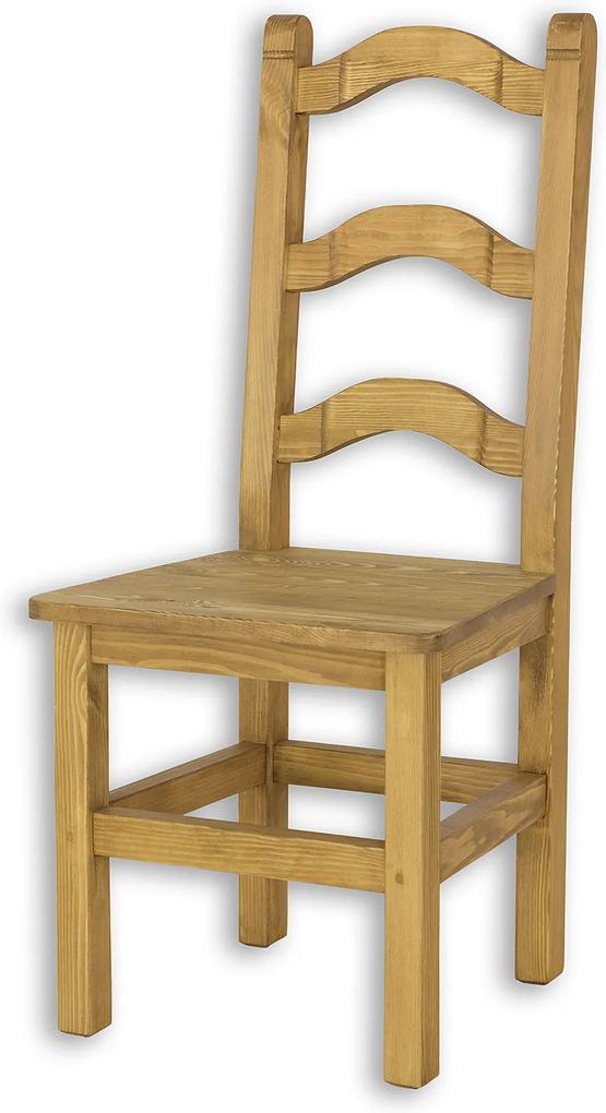 WOSK Drevená stolička SIL 01 Farba nábytku:: K03 - Biela Patina, Farba dosky:: K01 - Svetlý vosk
