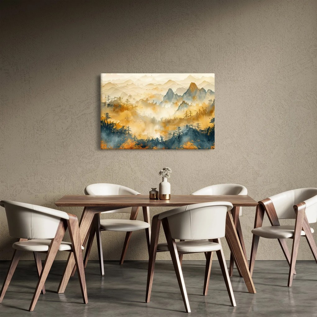 Obraz - Pohorie, akvarel (90x60 cm)