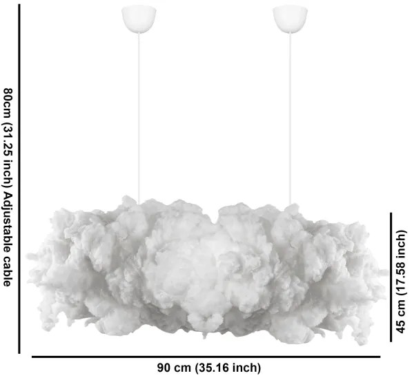 Závesný luster SERENE 2xE27/40W/230V biely