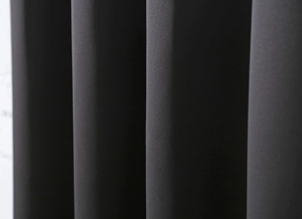 Čierny záves OXFORD 140x250 cm Zavesenie: Riasiaca páska