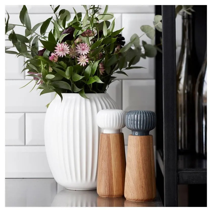 Biela kameninová váza Kähler Design Hammershoi, výška 20 cm