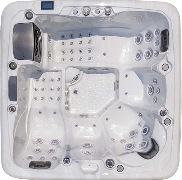 Akrylátová vírivka Malibu Malibu stříbrno-černá se šedou bočnicí