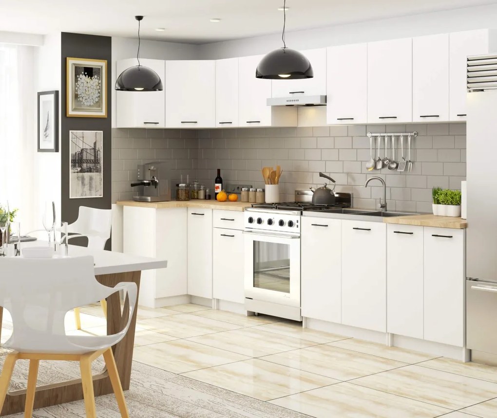 Kuchynská rohová skrinka Olivie S 90 cm biela