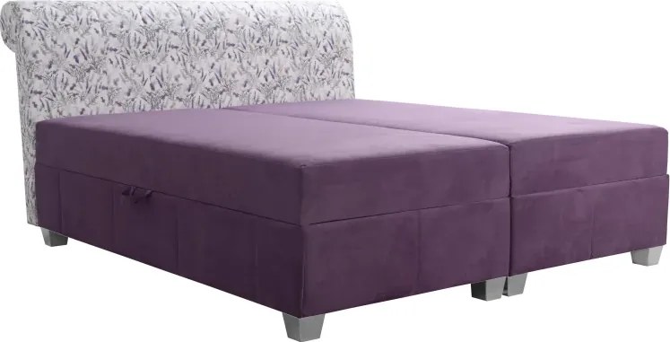 Čalúnená posteľ DALAS, 200x200, levanduľa + fialová (levanduľa 3741/104 + art14861)