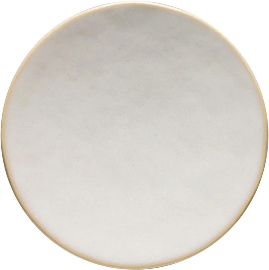 Biely kameninový podnos Costa Nova Roda, ⌀ 19 cm