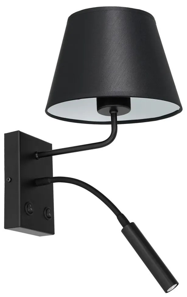Nástenná lampa ARDEN 1xE27/60W+1xG9/8W/230V čierna/biela
