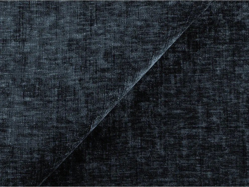 Tmavomodrá ženilková rozkladacia rohová pohovka (pravý roh/s leňoškou) Kuki – Makamii