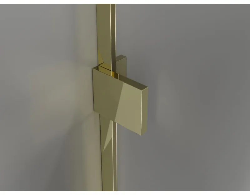 Mexen, Mexen Lunar L výklopné ľavé sprchové dvere 110 cm, transparentné, zlaté - 834L-110-000-50-00-L