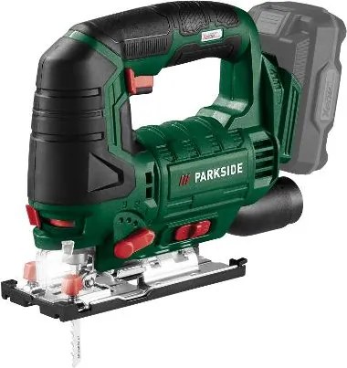 Parkside®  Aku priamočiara píla 20 V Pstda 20-Li C3 + Akumulátor 20 V/4 Ah + Rýchlonabíjačka 20 V/4,5 A  (800012335)