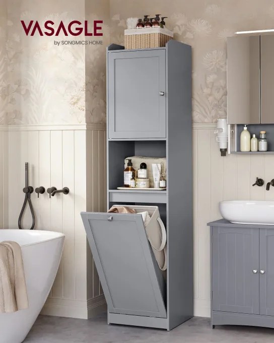 Kúpeľňová skrinka s košom na bielizeň BBC761G02