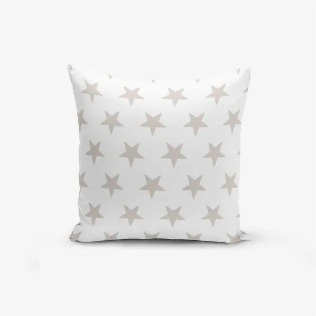 Obliečka na vankúš s prímesou bavlny Minimalist Cushion Covers Light Grey Star Modern, 45 × 45 cm