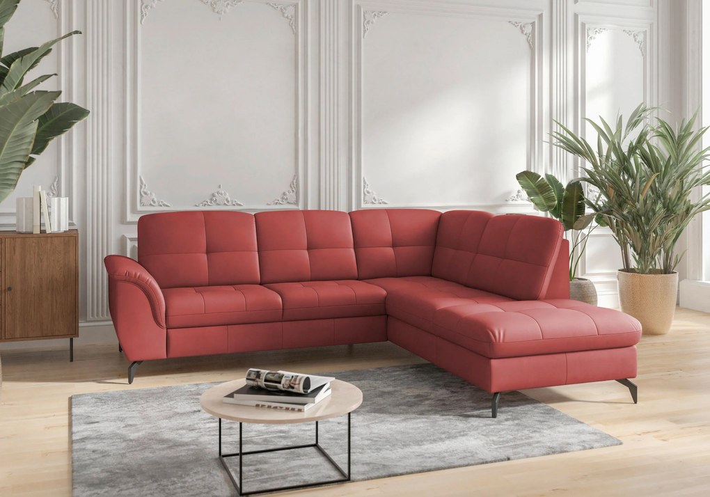 XXXLutz ROHOVÁ SEDAČKA, textil, koža, červená Sit & More - Sedačky - 00014401632L