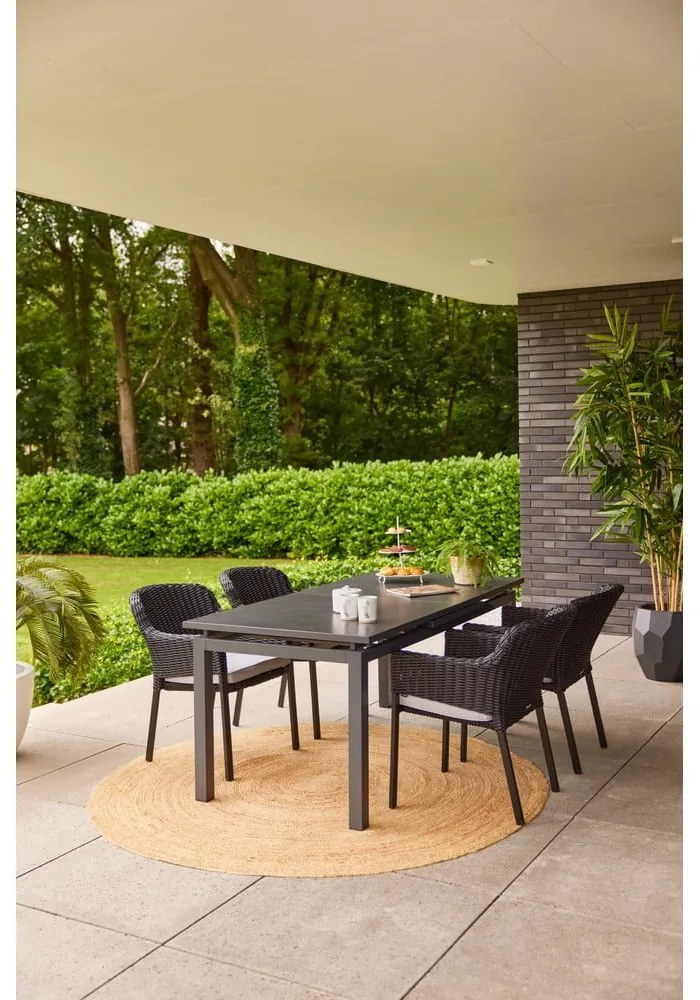 Čierna plastová záhradná stolička Cairo – Hartman