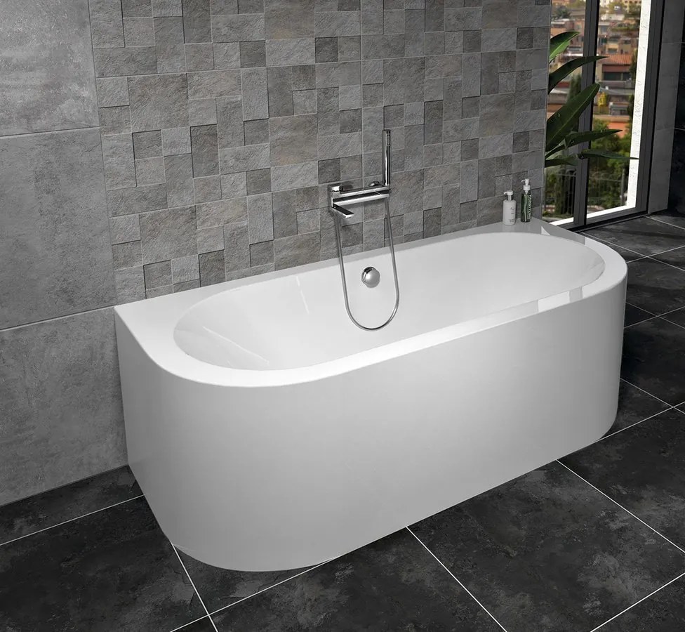 Polysan Polysan, CASCATA L MONOLITH obdĺžniková vaňa 180x80x60cm, kaskáda nerez, 73836ML.100
