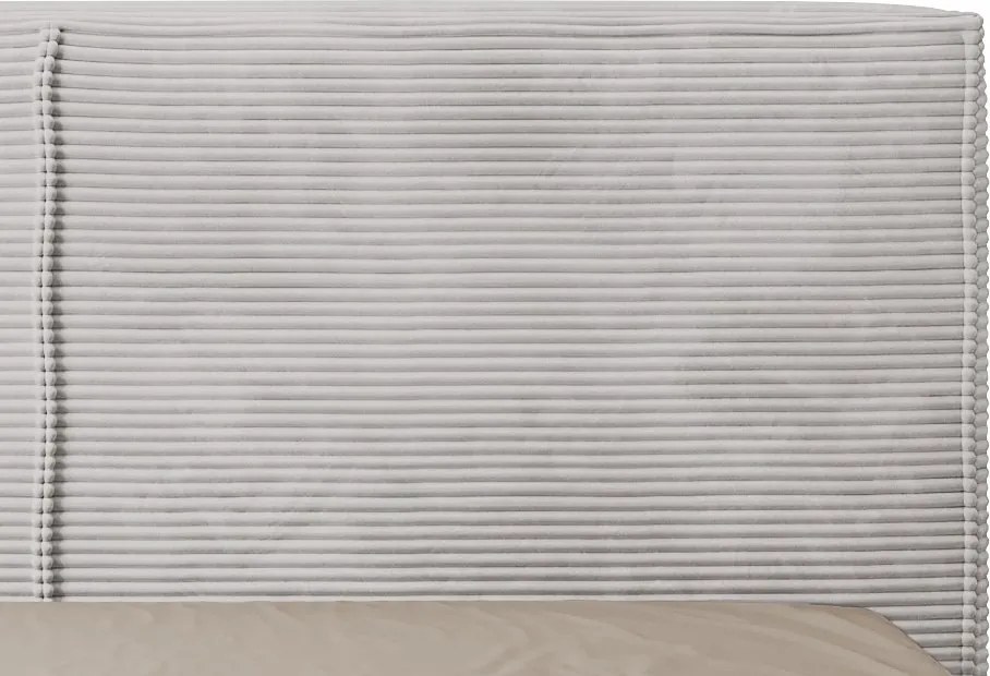 Posteĺ Inez 180x200 cm, svetlo šedá štrukturovaná látka