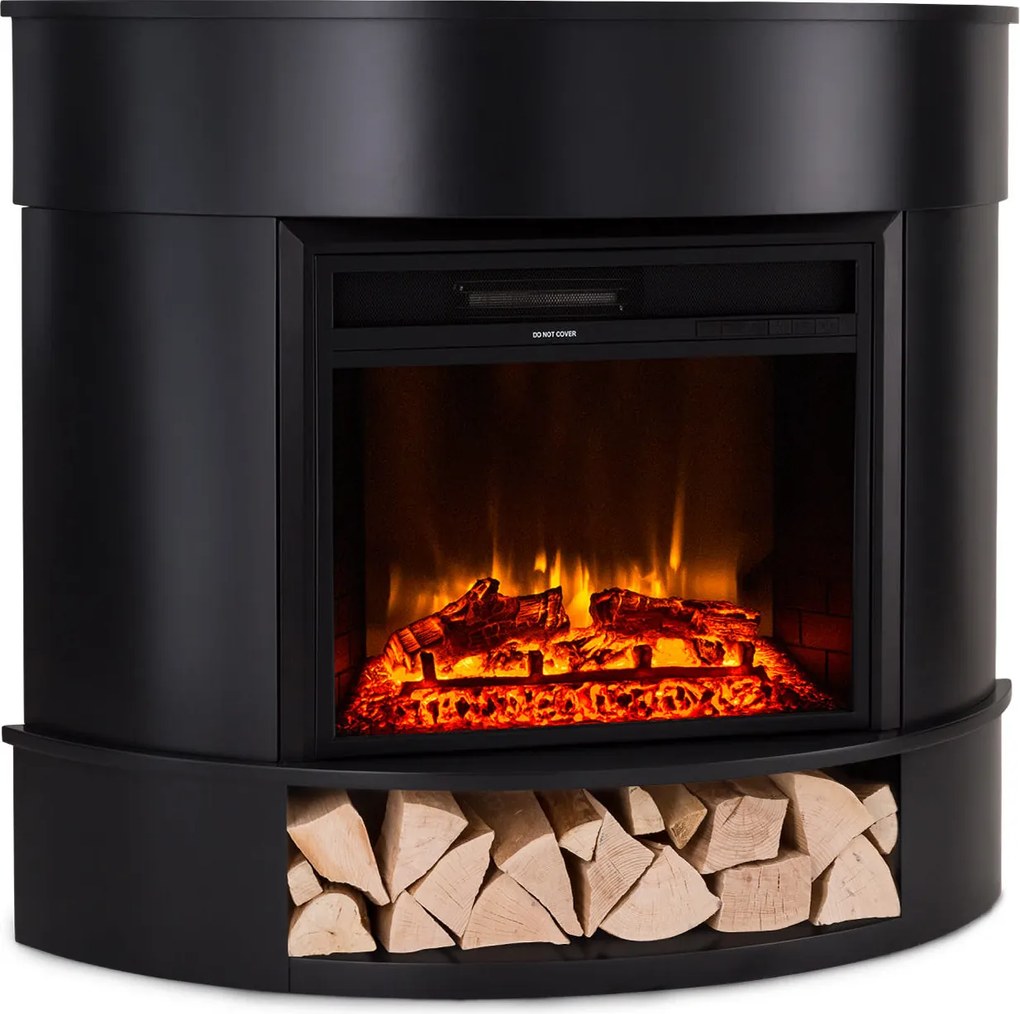 Klarstein Loloru, elektrický krb, ohrievač, 900/1800 W, týždenný časovač, diaľkové ovládanie