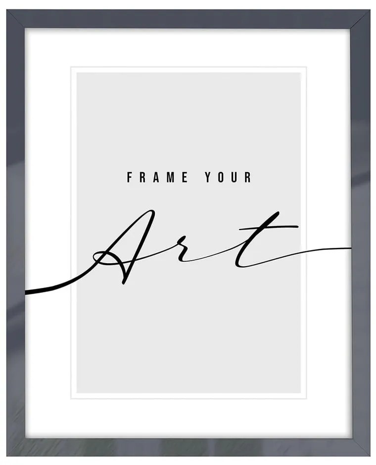 Sivý plastový rámček na stenu 44x54 cm