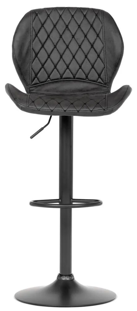 Autronic COWBOY - stolička barová - čierna, kov + látka