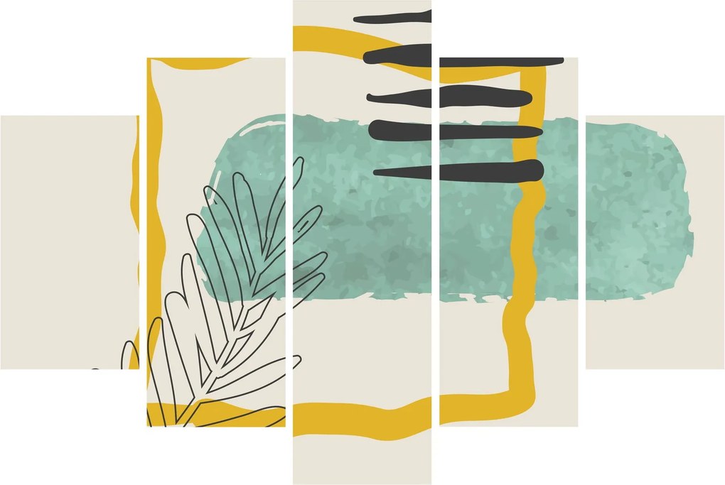 Obraz - Abstraktné listy N⁰2 (150x105 cm)