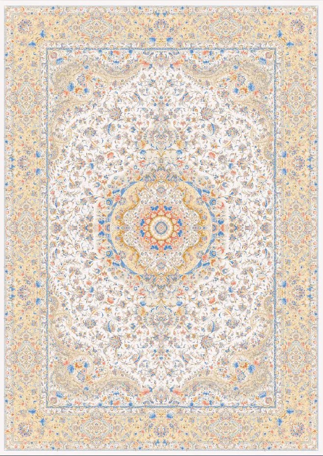 Koberec Miras 1200 CREAM – krémový obdĺžnik s orientálnym vzorom Rozmer: 150x225 cm