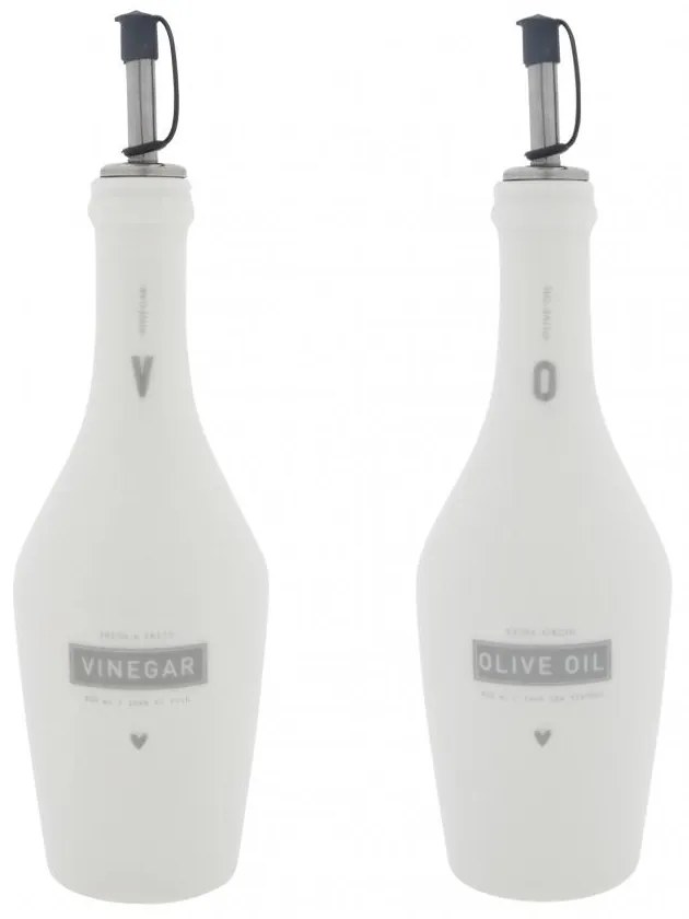 Oil &amp; Vinegar Set White/GR (2x6pcs) 8x6x21