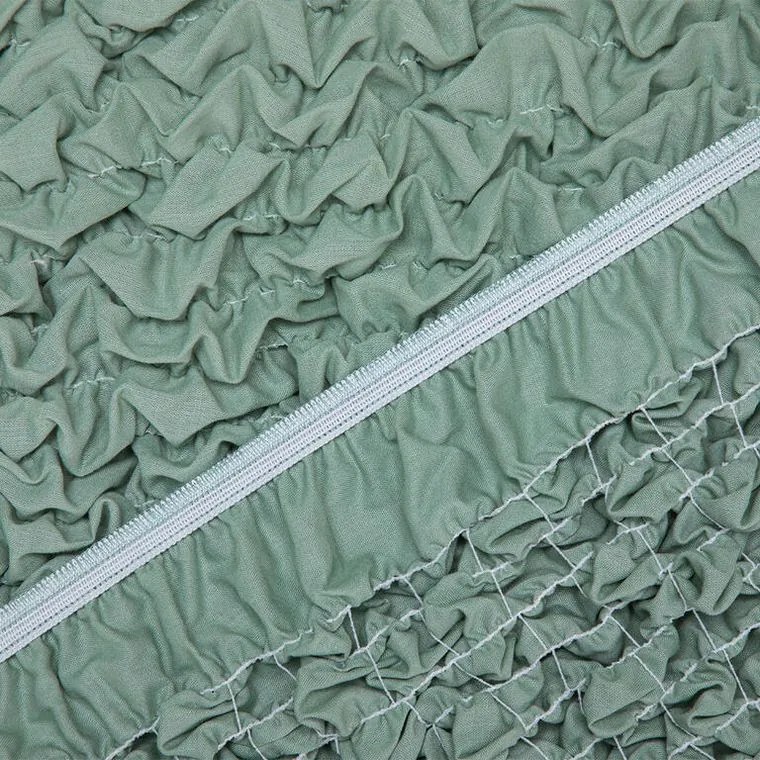 Bielastické poťahy FUCO biobavlna mätové dvojkreslo (š. 120 - 160 cm)