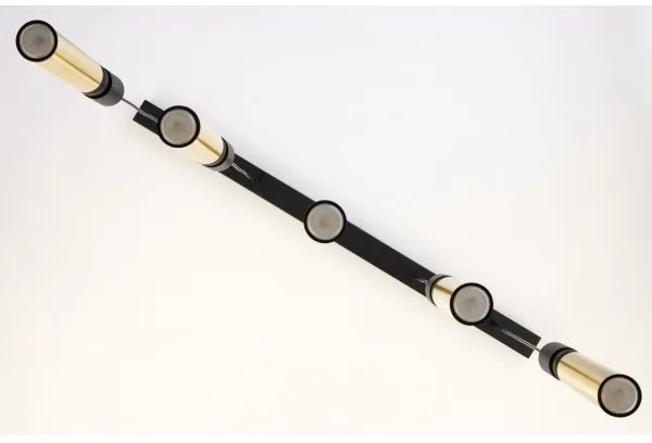 Jupiter 2012 - Luster na lanku ALAS 5xGU10/10W/230V čierna/zlatá