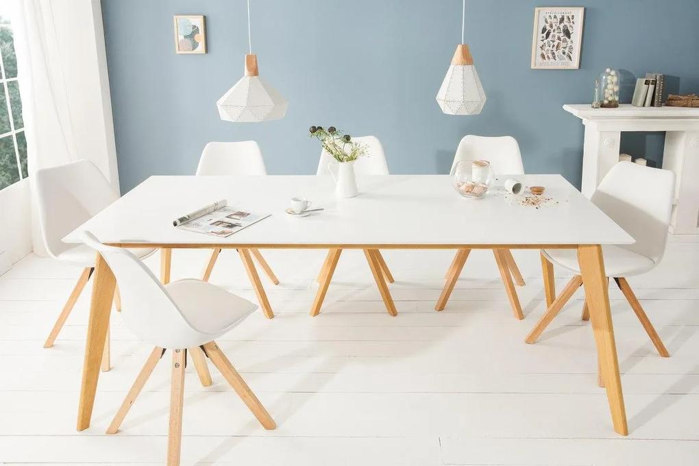Dizajnový jedálenský stôl Sweden, 200 cm, biely