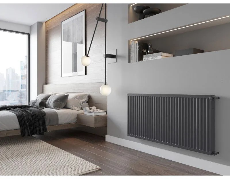 Mexen, panelový radiátor Mexen C21 500 x 800 mm, bočné pripojenie, 886 W, antracit - W421-050-080-66