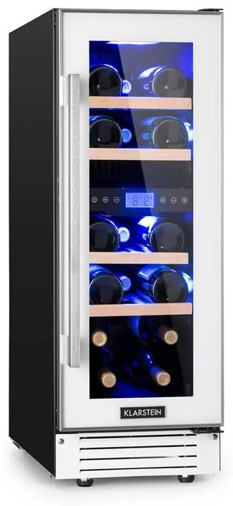 Klarstein Vinovilla 17, dvojzónová vinotéka, 53 l, 17 fliaš, 3-farebné LED osvetlenie, biela