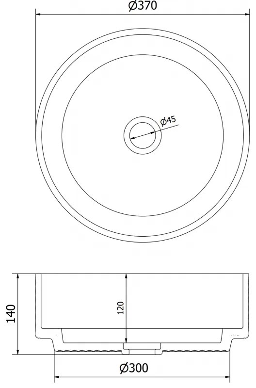 Mexen Lira, sklenené umývadlo na dosku, 37 x 37 cm, číra, 24053700