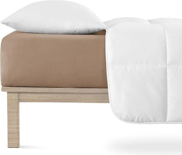 Napínacia plachta na posteľ jersey s elastanom orechová 90 x 200 cm
