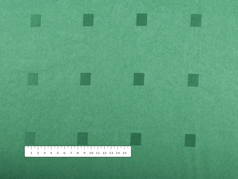 Biante Dekoračný okrúhly obrus PM-022 Štvorčeky na zelenom Ø 110 cm
