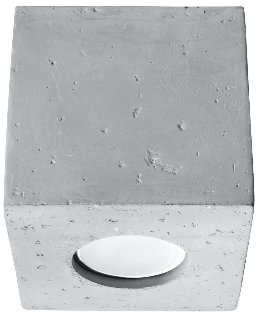 Stropné svietidlo Quad, 1x betónové tienidlo