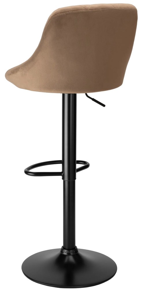 Barová stolička CYDRO BLACK s výškovým nastavením mokka hnedá