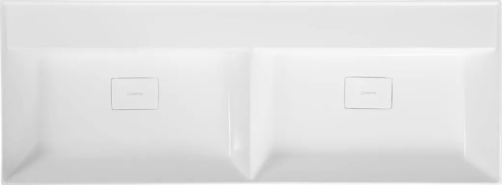 Sapho Sapho, GODIVA dvojumývadlo 119x44cm, liaty mramor, biela, GU119-0