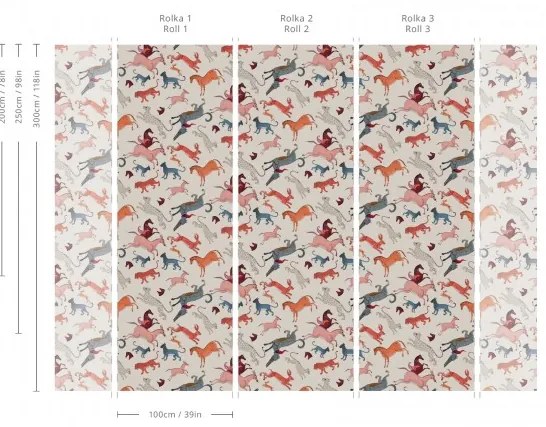 WALLCOLORS Oriental Animals wallpaper - tapeta POVRCH: Prowall Sand