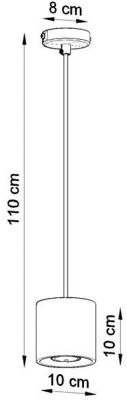 Luster na lanku ORBIS 1 1xGU10/40W/230V čierna
