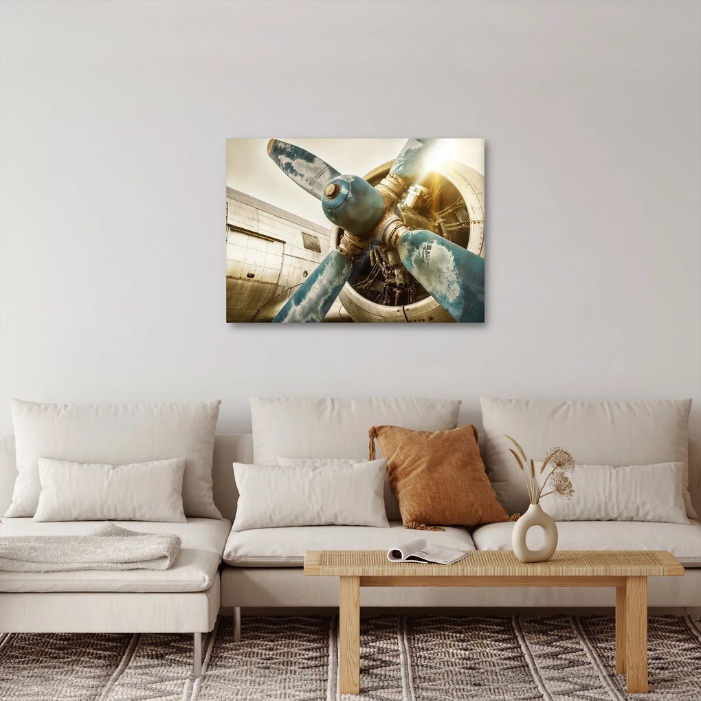 Obraz - Vrtuľa starého lietadla (70x50 cm)