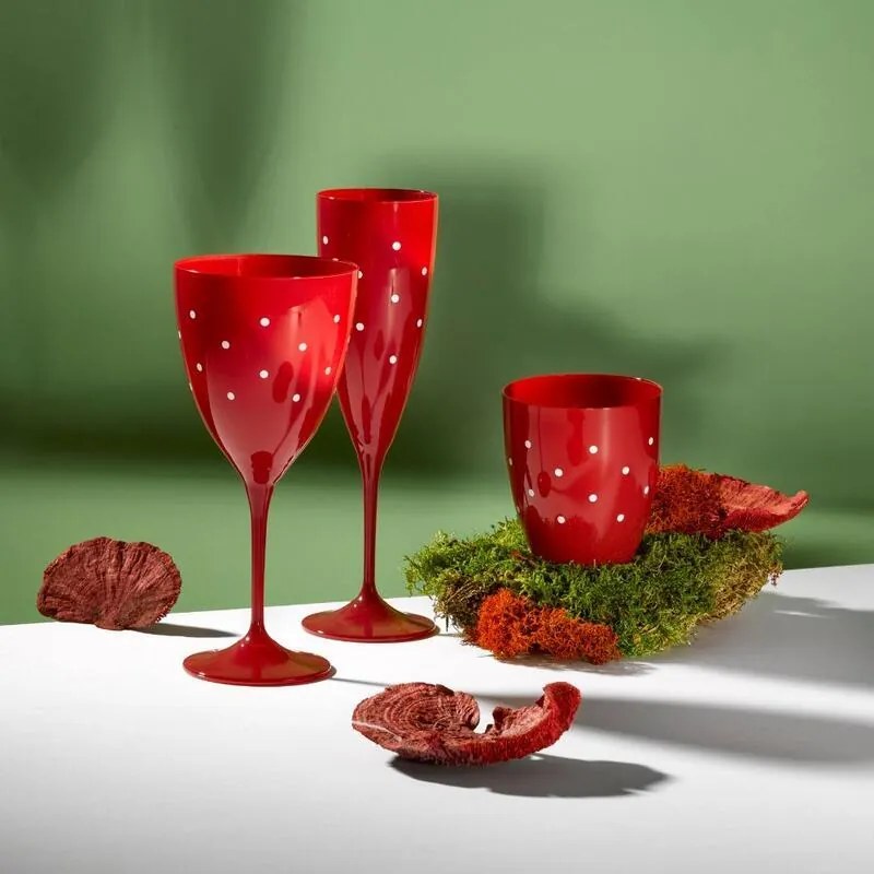 Crystalex poháre na šampanské Noël Rouge 220 ml 6KS