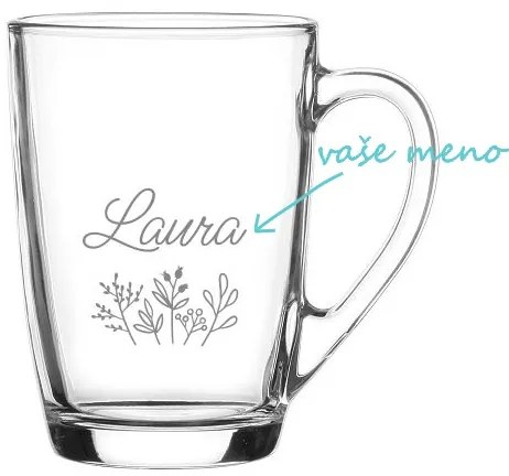 Personalizovaný hrnček s rastlinkami a menom 300 ml