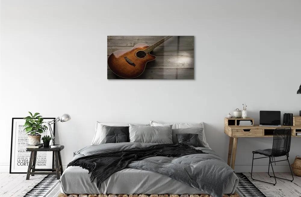 Obraz na skle gitara 100x50 cm