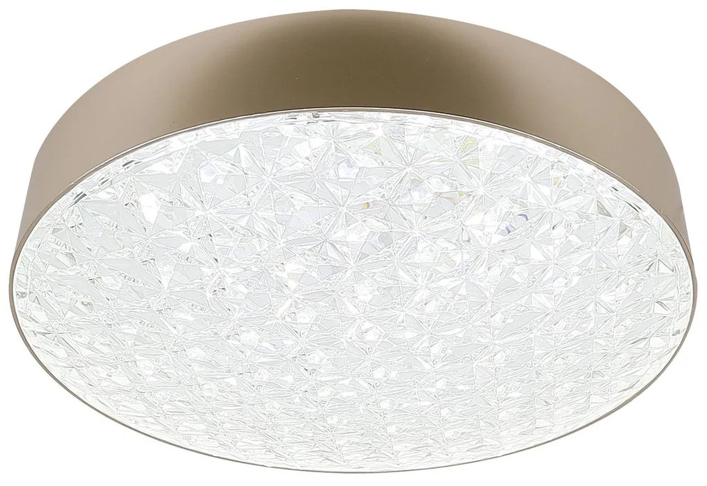 CLX LED stropné osvetlenie SARNO, 24W, teplá biela-studená biela, 38,5 cm, okrúhle, zlaté