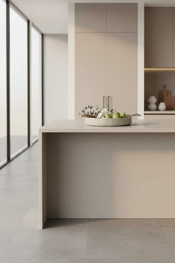 Dekoračná miska ORYVEN, sklolaminát s drážkami, priemer 30 cm, sivá