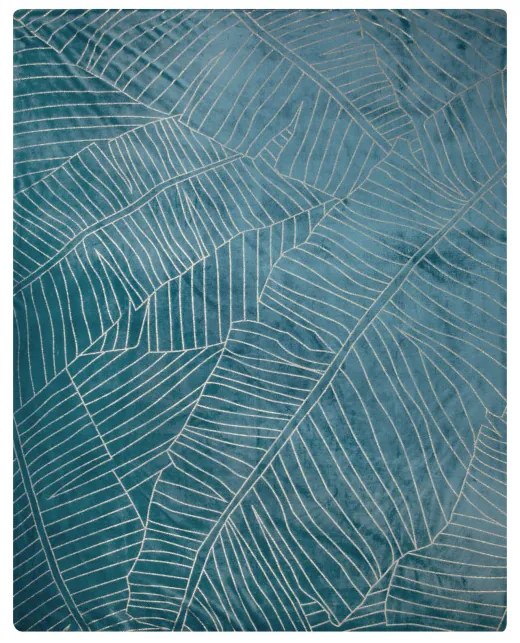 Deka LUNA 2 tyrkysová / zlatá